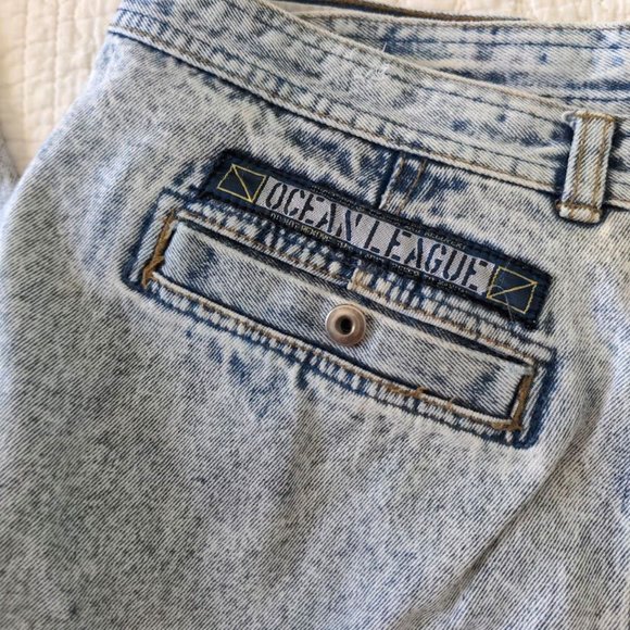 Vintage 80s Bugle Boys Tapered Jeans Acid Wash Denim Size 36L - Picture 8 of 11